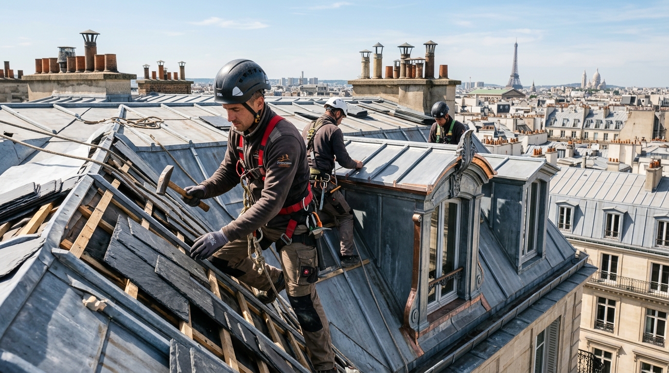 Couverture Ardoise & Zinc — Monuments & Haussmannien